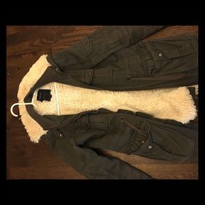 Olive green fall jacket